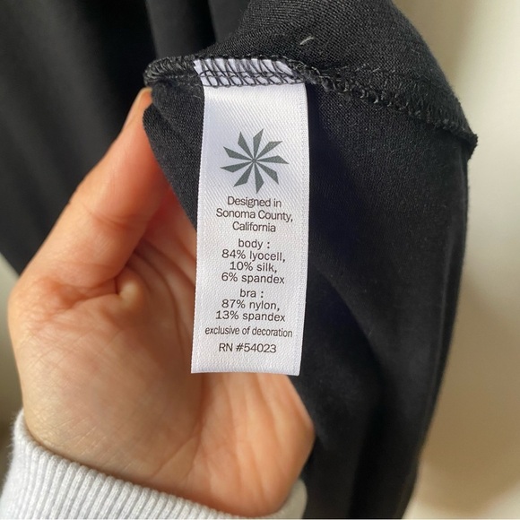 Athleta Black Halter Backless Dress Silk Blend Maxi Dress Size Small - Picture 12 of 13